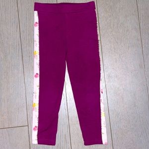 Little Girl’s Stretchy Floral Striped Pants